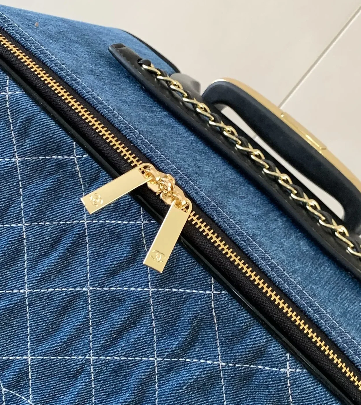 Chanel Classic Diamond in Quilted Suitcase Blue /