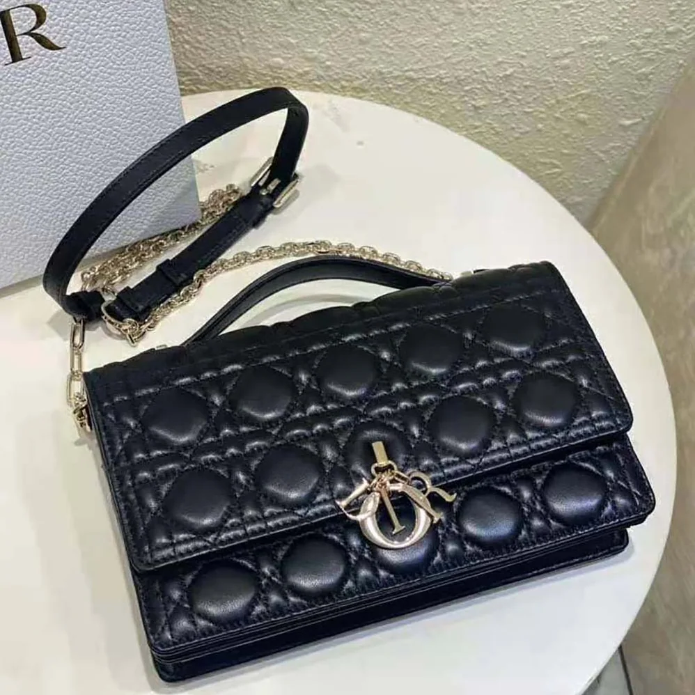 Dior Miss Dior Top Handle Bag Black Cannage Lambskin for Women Dior Miss Dior Top Handle Bag Black Cannage Lambskin for Women