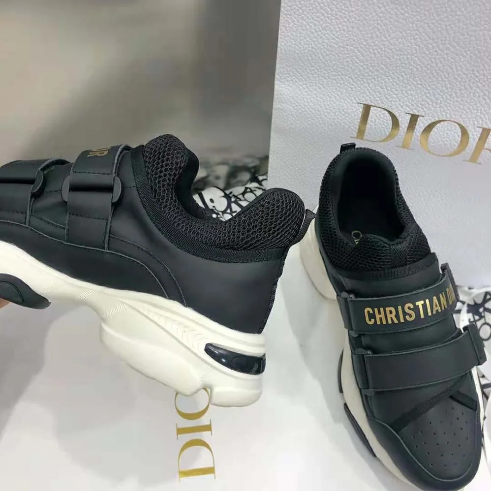 Dior D for Women in wander Sneaker Black Calfskin