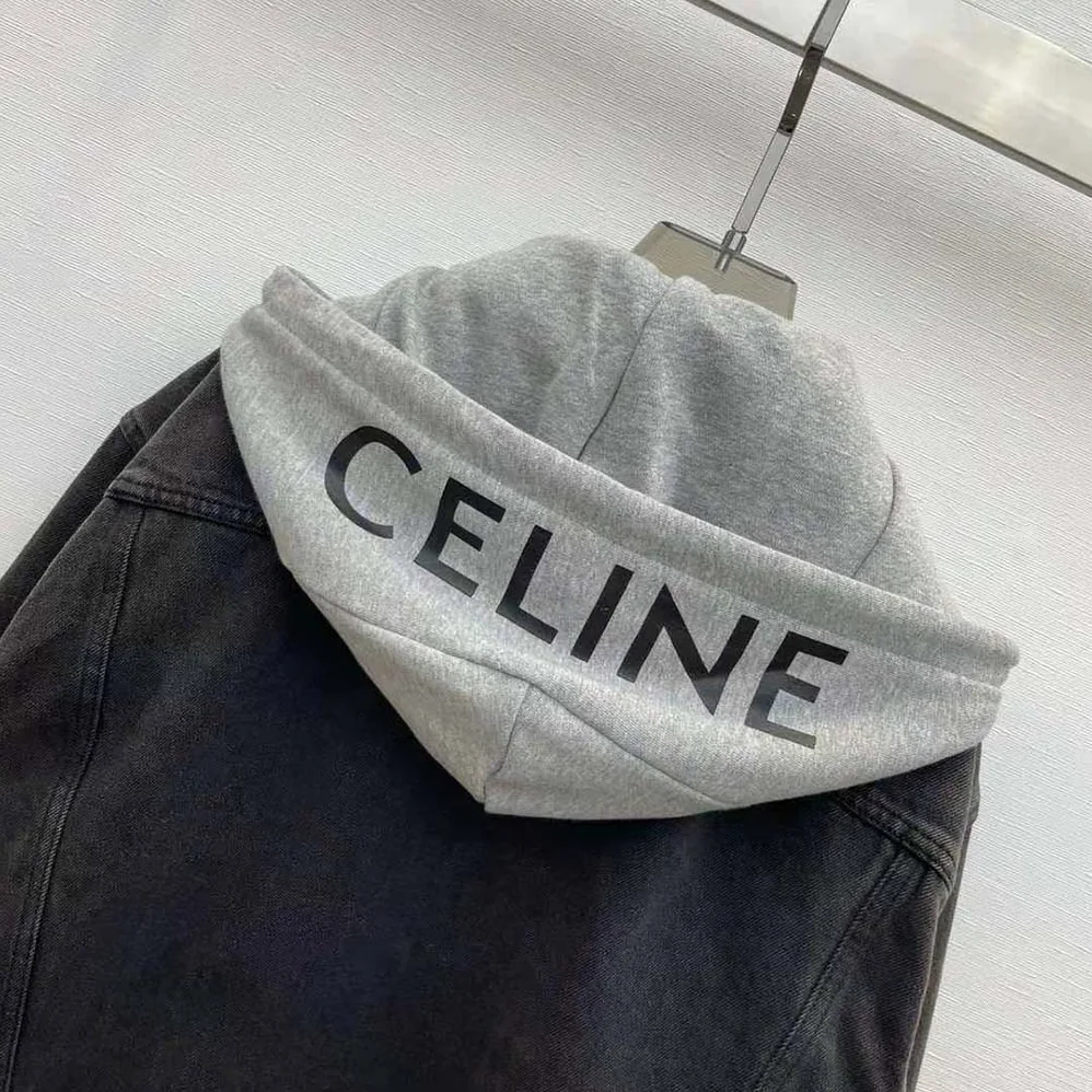 Celine Trucker Jacket in Charcoal Wash Denim for Men Celine Trucker Jacket in Charcoal Wash Denim for Men