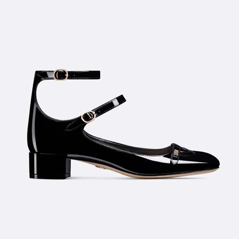 Dior Aime Dior Ballerina Pump Black Patent Calfskin for Women