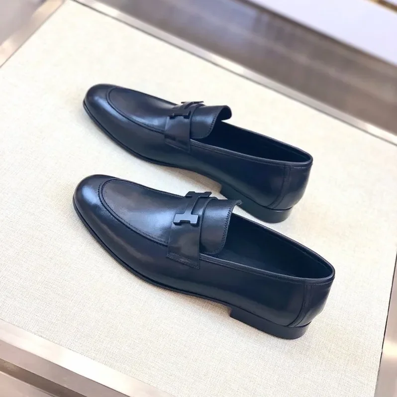 Hermes Paris Loafers Navy Blue Hermes Paris Loafers Navy Blue