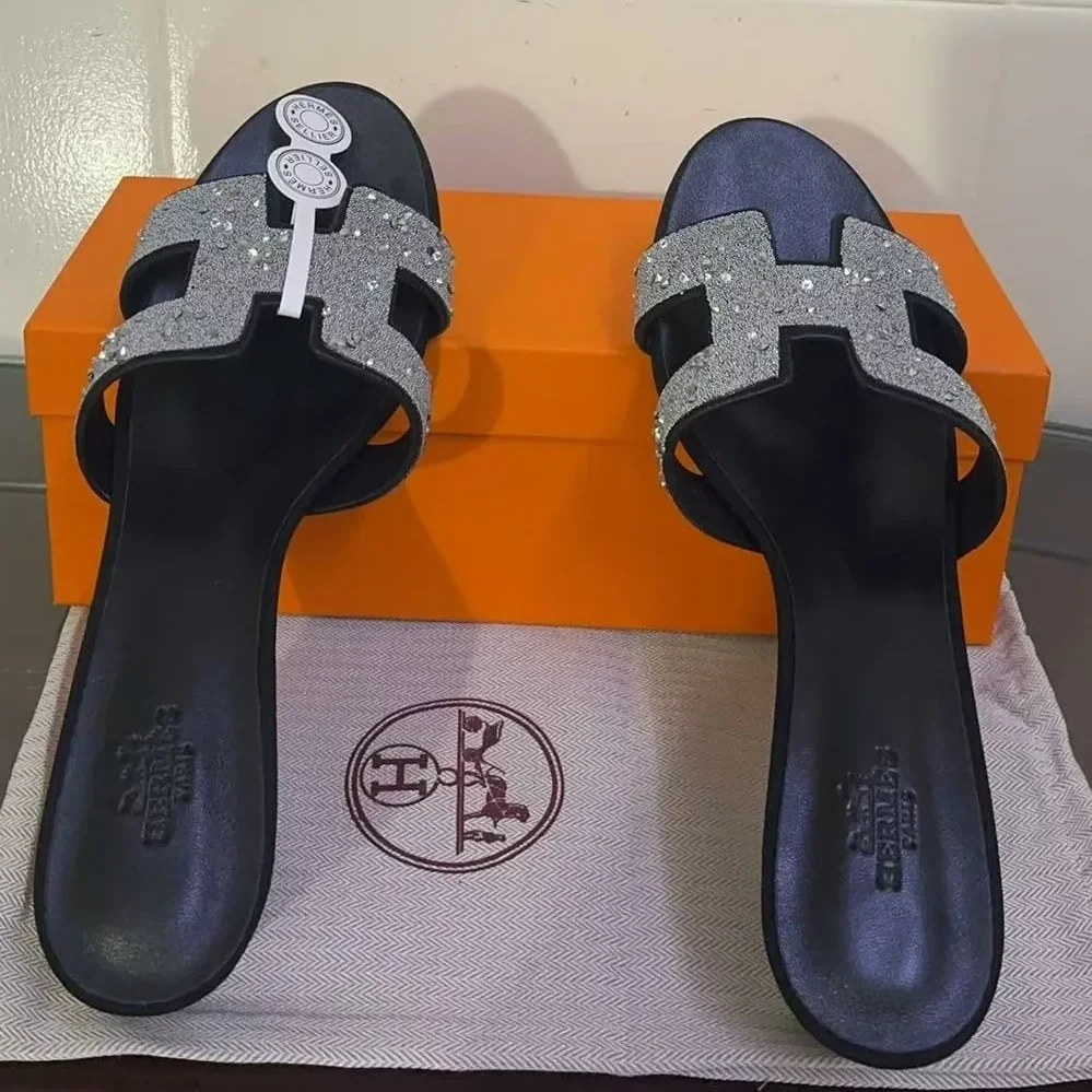 Hermes Oasis Sandal Black , Shoes for Women Hermes Oasis Sandal Black , Shoes for Women