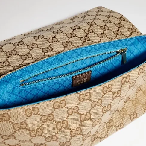 Gucci Madison Medium Shoulder Bag / Sand/ Dark Brown Gold Hardware