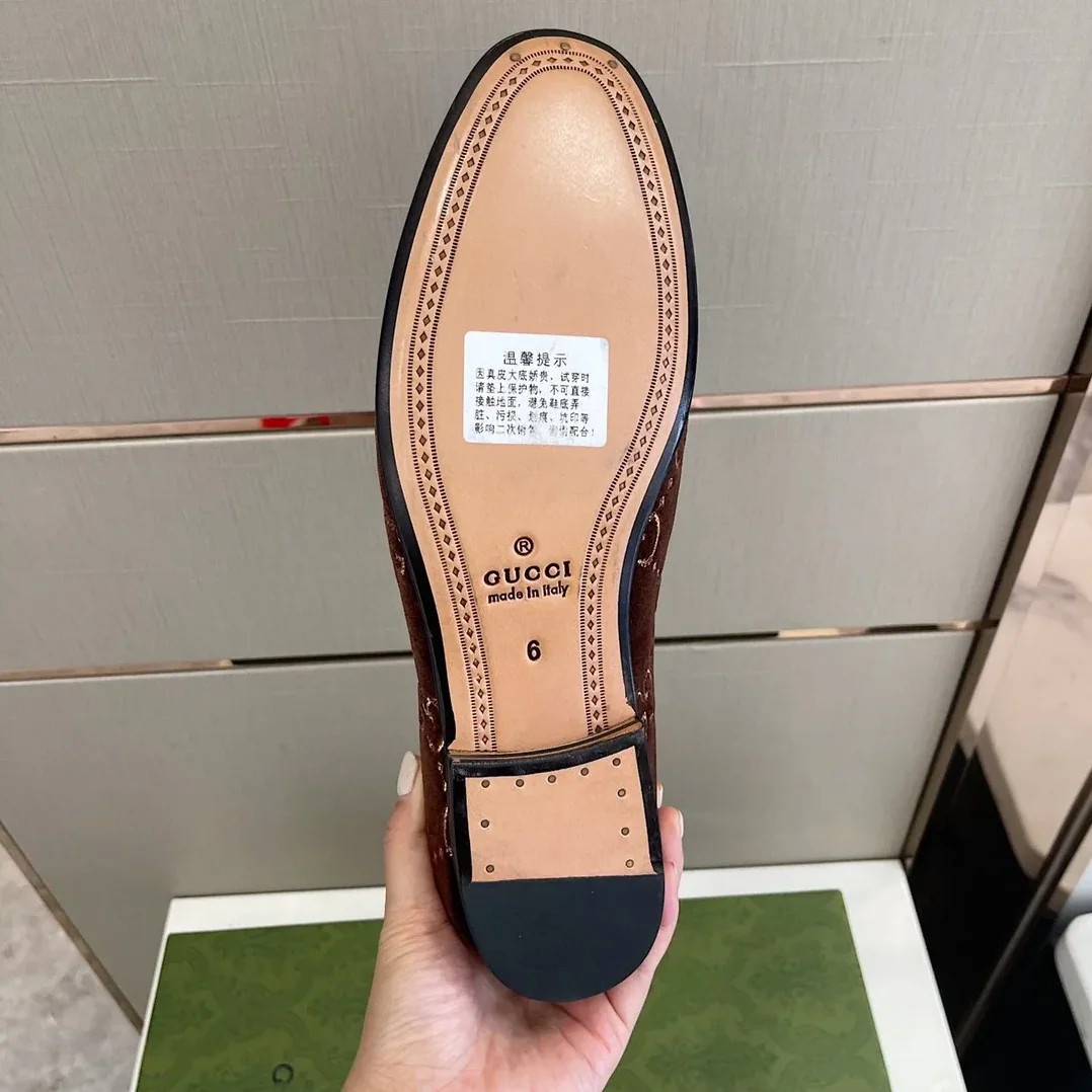 Gucci Jordan GG Velvet Loafer Brown Gucci Jordan GG Velvet Loafer Brown