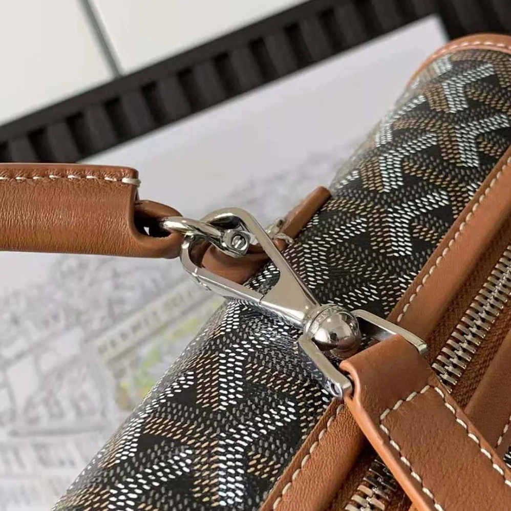 Goyard Saint Léger Backpack in Goyardine Canvas & Chevroches Calfskin for Women in Brown Goyard Saint Léger Backpack in Goyardine Canvas & Chevroches Calfskin for Women in Brown