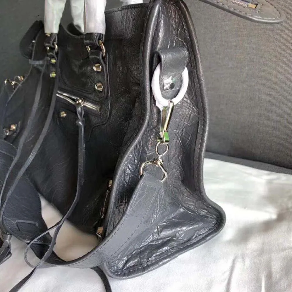 Balenciaga Classic Silver City Medium Size Lambskin Bag for Women Balenciaga Classic Silver City Medium Size Lambskin Bag for Women