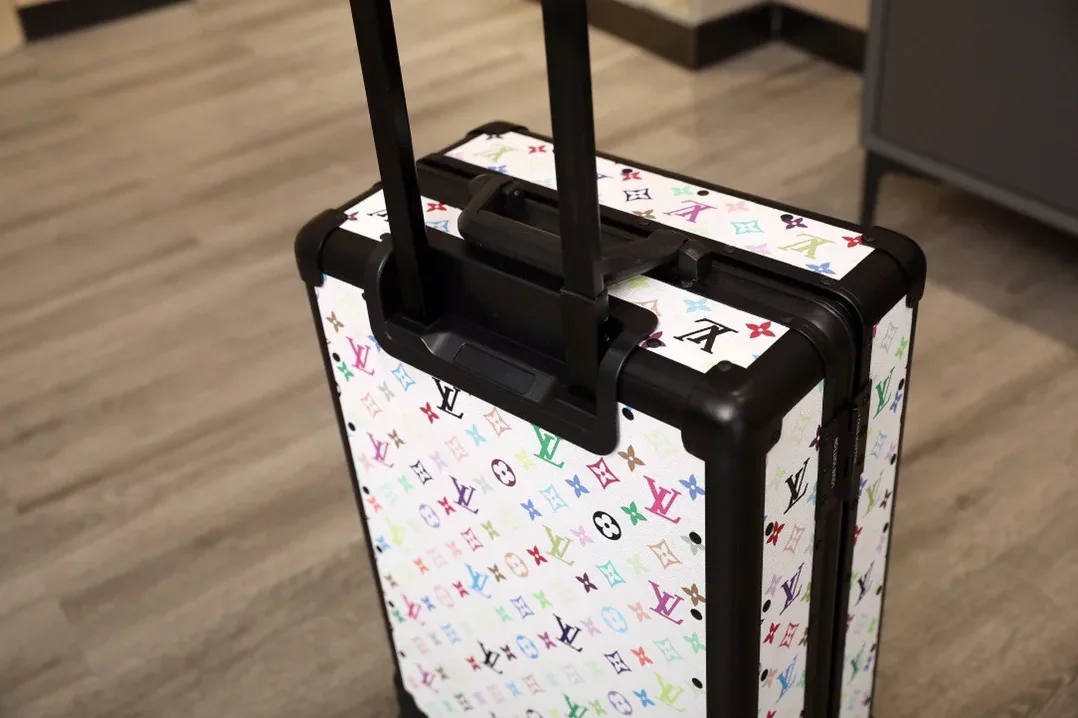 Louis Vuitton Horizon 55 Suitcase in White Black Hardware Louis Vuitton Horizon 55 Suitcase in White Black Hardware