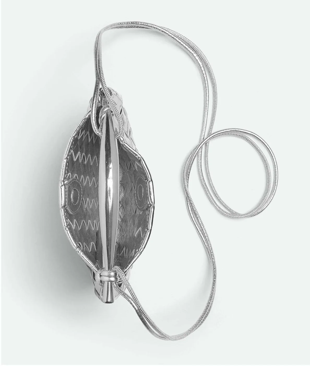 Bottega Veneta Mini Sardine Silver Bag - 7.9 Inches/ Bottega Veneta Mini Sardine Silver Bag - 7.9 Inches/