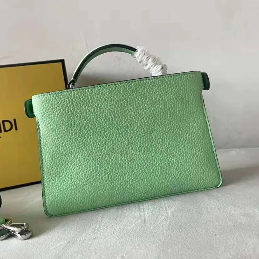 Fendi Peekaboo ISeeU XCross Green Leather Bag for Men