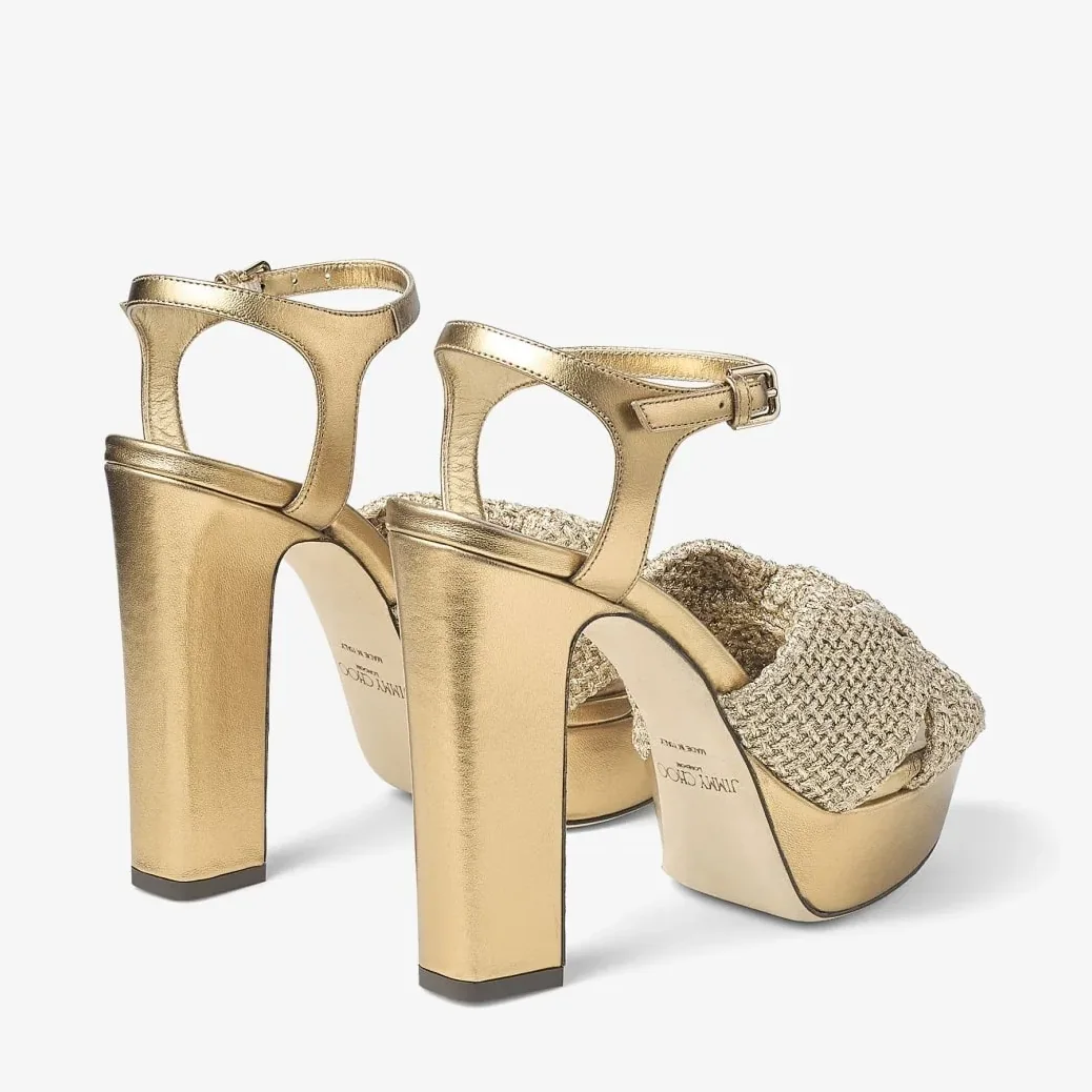 Jimmy Choo Heloise 120 Gold HELOISE120GVN Jimmy Choo Heloise 120 Gold HELOISE120GVN