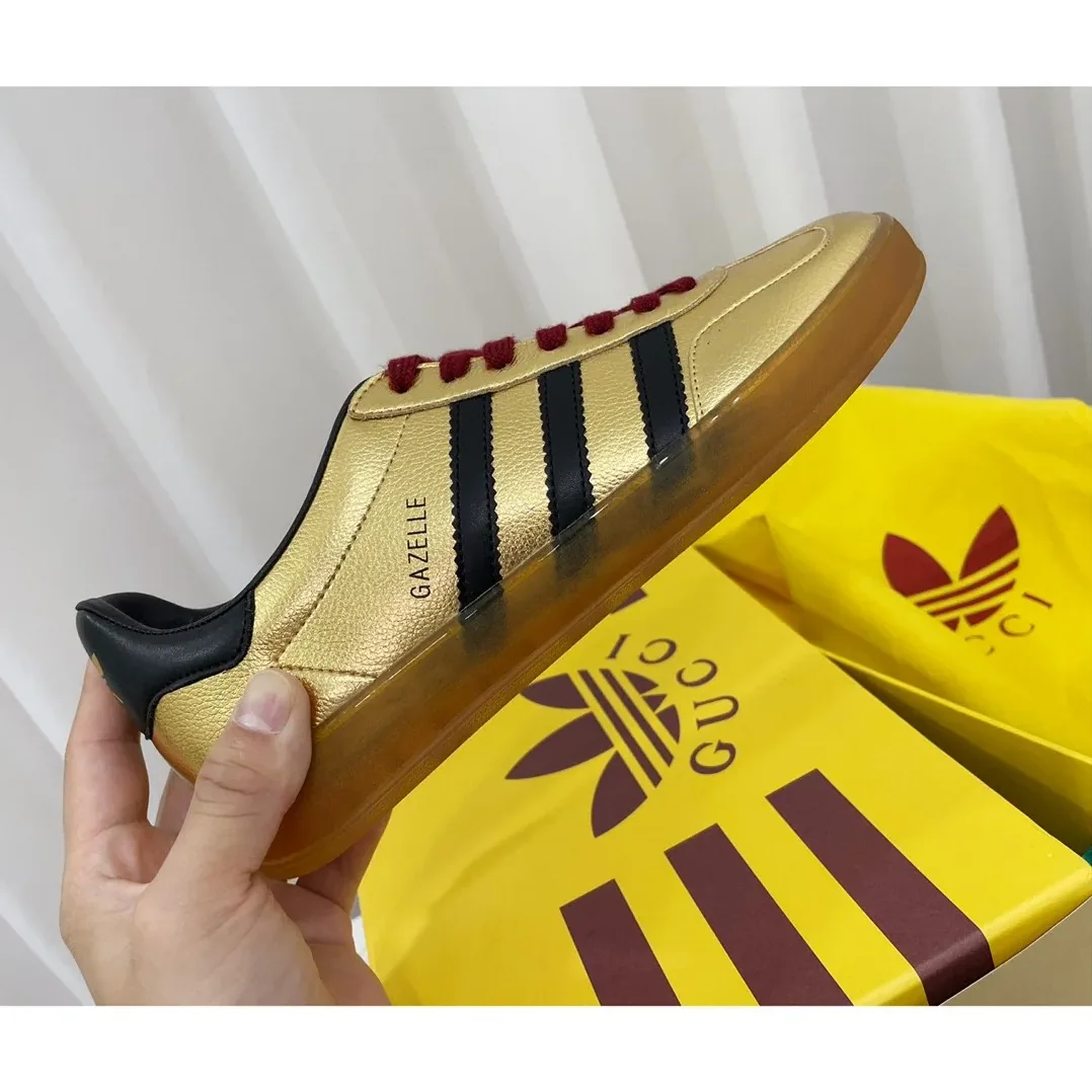 Gucci x Adidas Gazelle Sneaker Metallic Gold for Men Gucci x Adidas Gazelle Sneaker Metallic Gold for Men