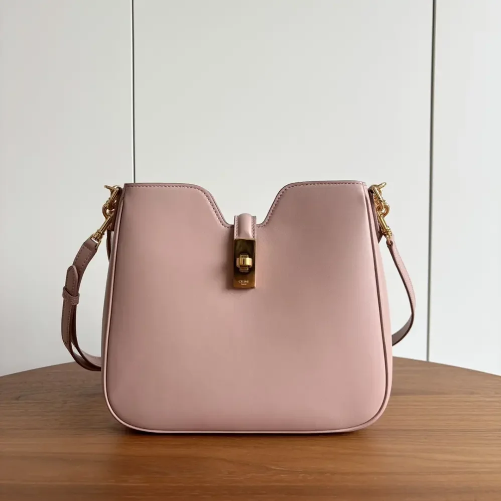 Celine Small Camille 16 Soft Bag in Smooth Calfskin for Women in Pink