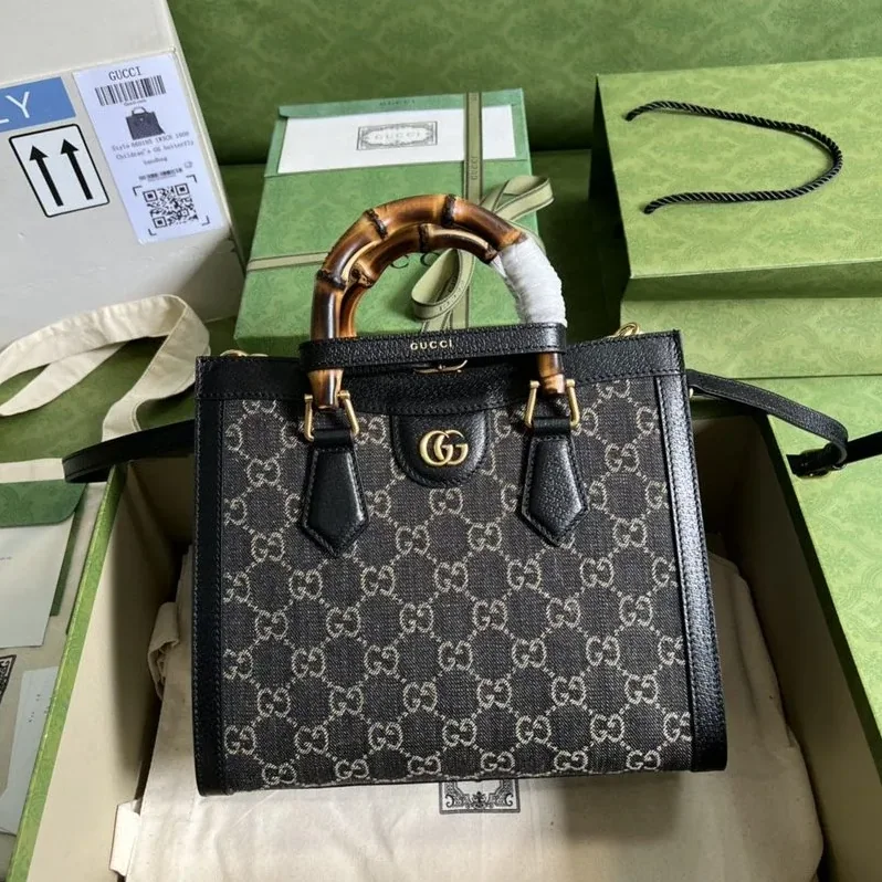 Gucci Diana Small Tote Bag Black / GG Gucci Diana Small Tote Bag Black / GG