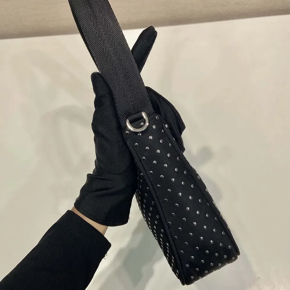 Prada Re-Edition Re-Nylon Mini Bag with Studs for Women Prada Re-Edition Re-Nylon Mini Bag with Studs for Women