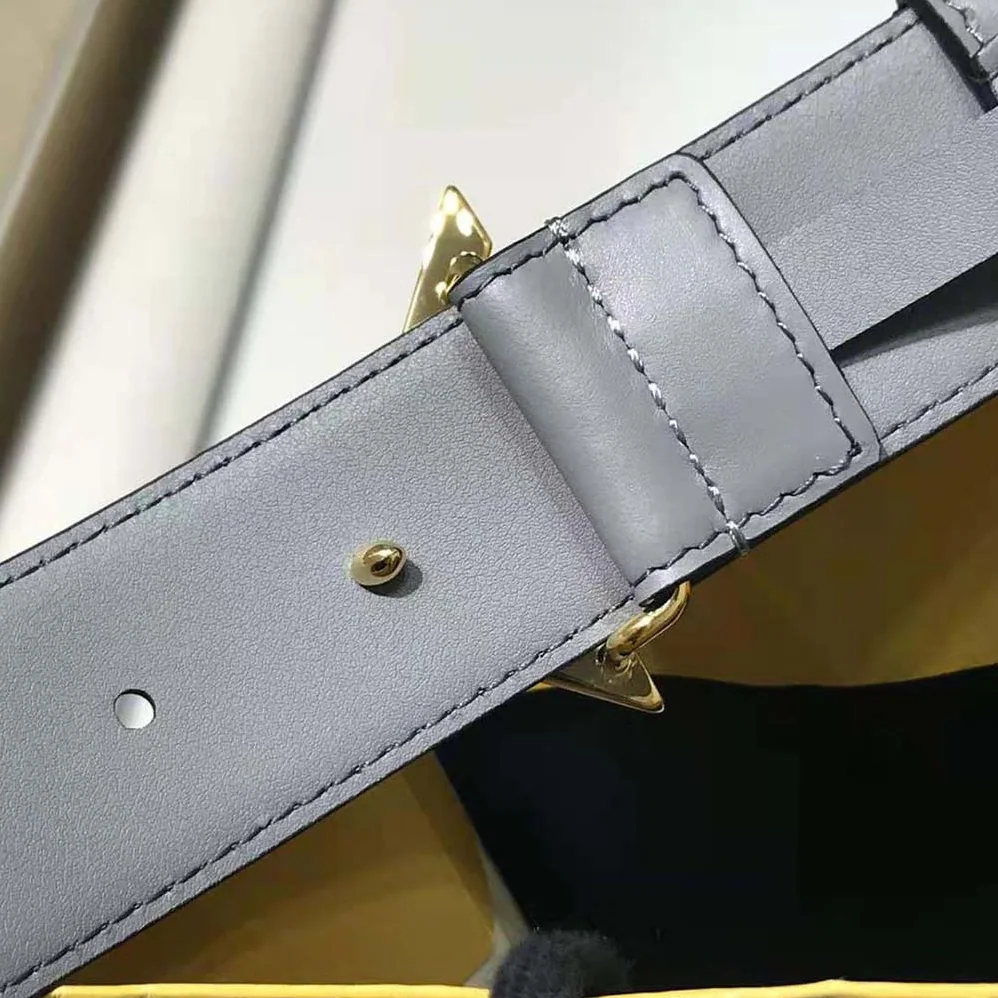 Fendi Gray Leather Belt for Women
