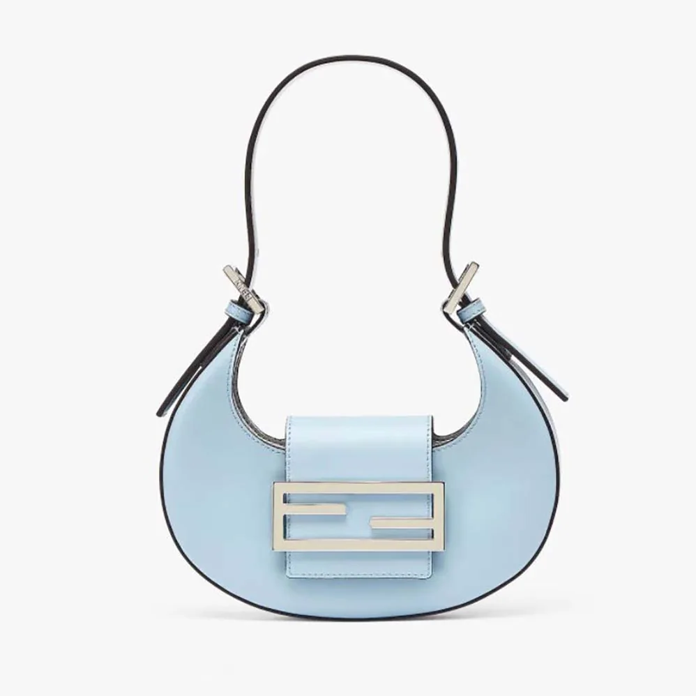 Fendi Cookie Light Blue Leather Mini Bag for Women Fendi Cookie Light Blue Leather Mini Bag for Women