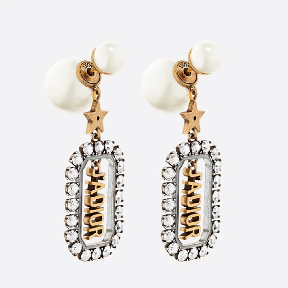 Dior Tribales Earrings Antique Gold and Palladium for Women in Finish Metal Dior Tribales Earrings Antique Gold and Palladium for Women in Finish Metal