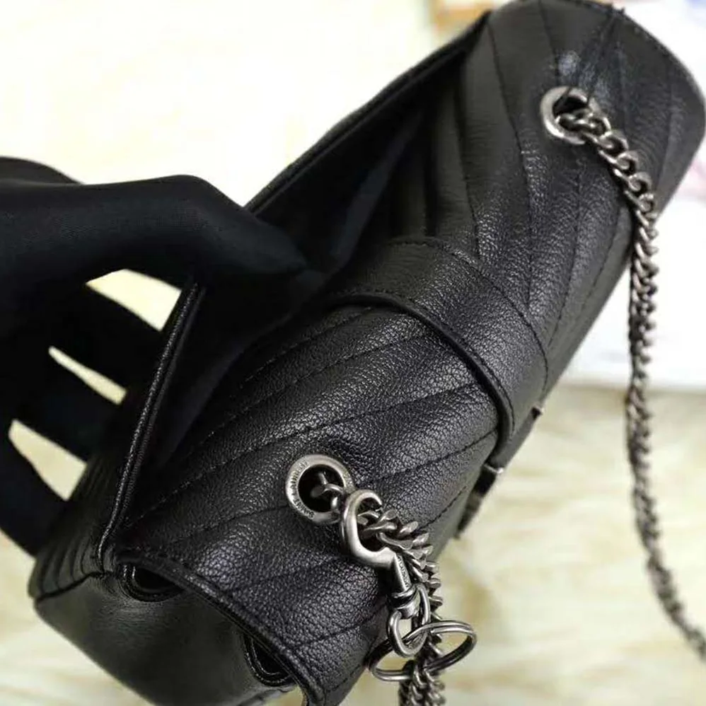 Saint Laurent YSL College Medium In Matelasse Leather for Women in Black