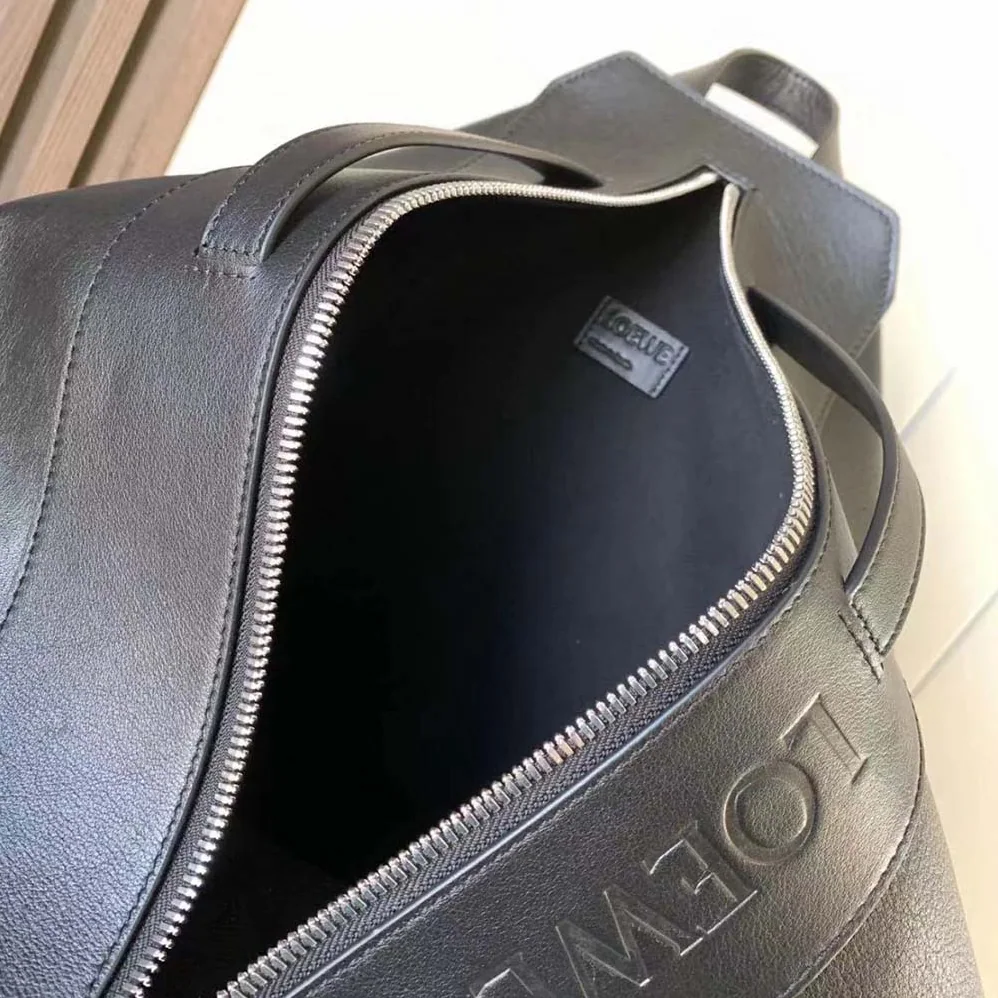 Loewe Convertible Backpack in Classic Calfskin for Men in Black
