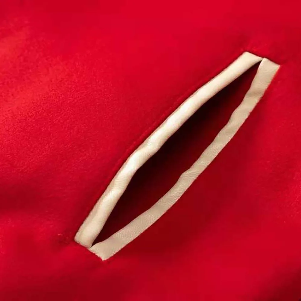 Celine Classic Teddy Jacket in Textured Wool for Women in Red