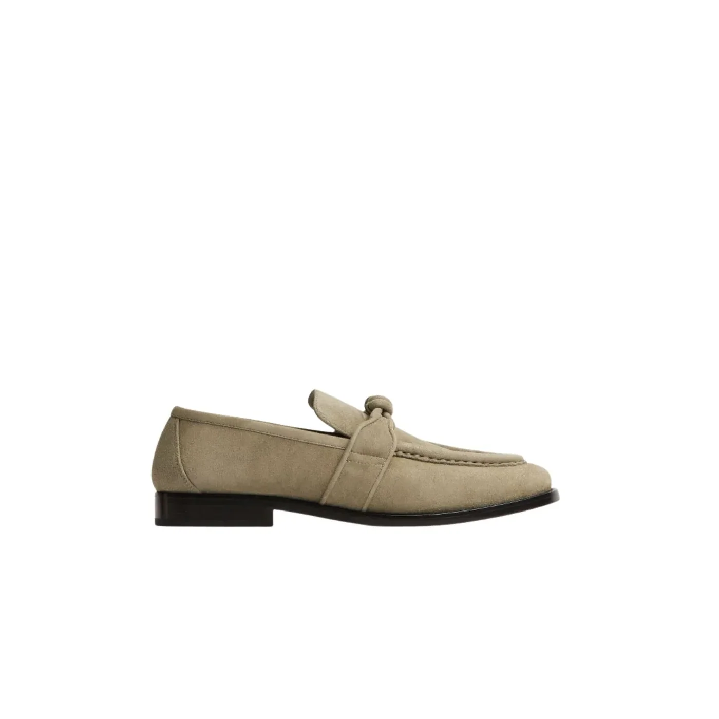 Bottega Veneta Astaire Suede Loafer Taupe