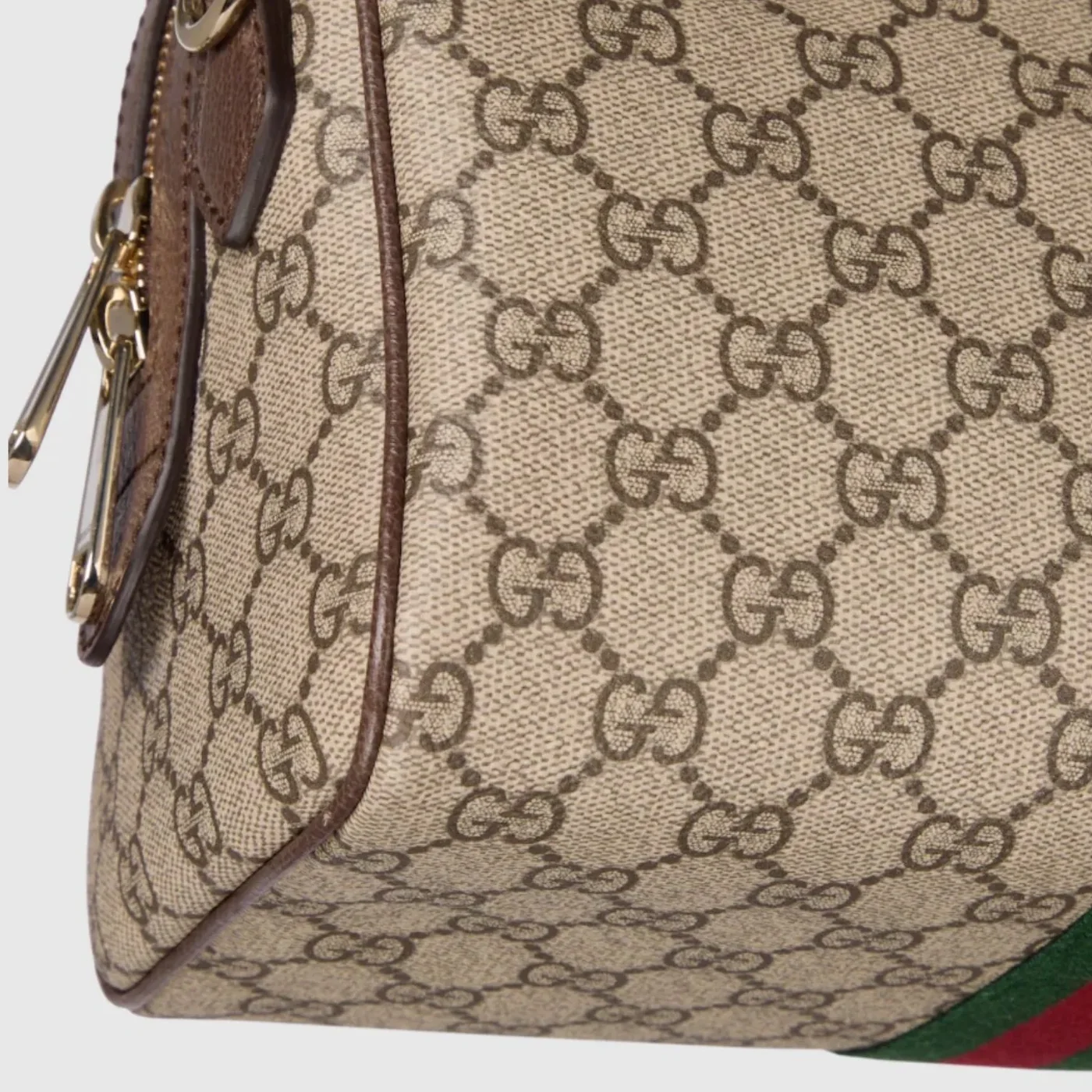 Gucci Ophidia Medium Boston Top Handle Bag in Beige Gold Hardware