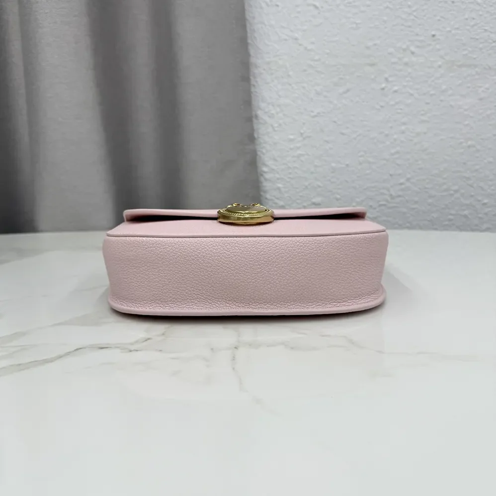 Dior Small Dior Médaillon Flap Bag Rose Tendre Grained Calfskin for Women Dior Small Dior Médaillon Flap Bag Rose Tendre Grained Calfskin for Women
