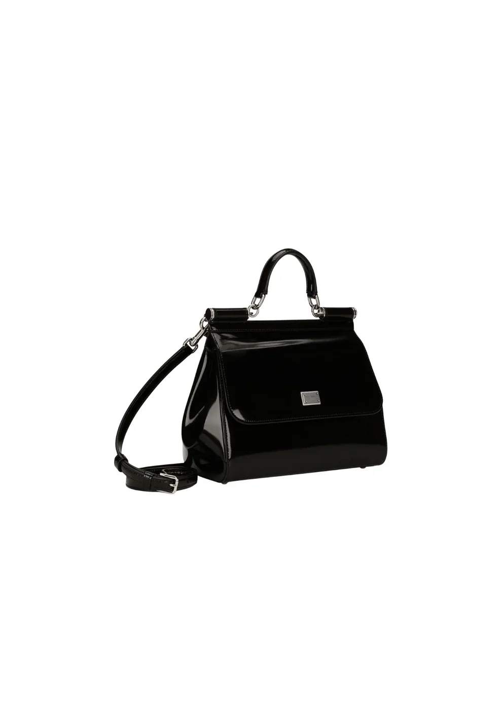 Medium Sicily Bag In Polished Black BB6002AI41380999
