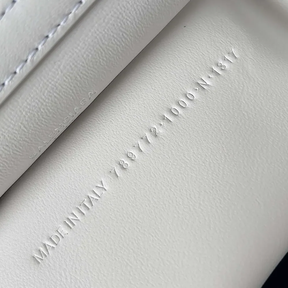 Balenciaga Rodeo Medium Handbag in White Smooth Calfskin for Women in Silver