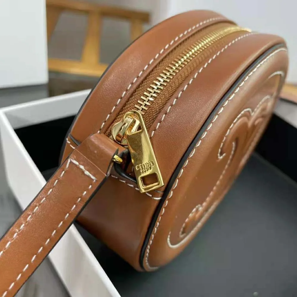 Celine Crossbody Oval Purse in Smooth Calfskin for Women in Brown