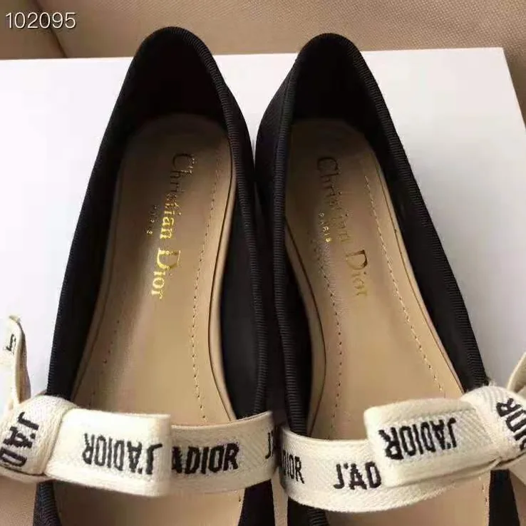 Dior Miss J'adior Ballet Flat in Technical Canvas for Women in Black Dior Miss J'adior Ballet Flat in Technical Canvas for Women in Black