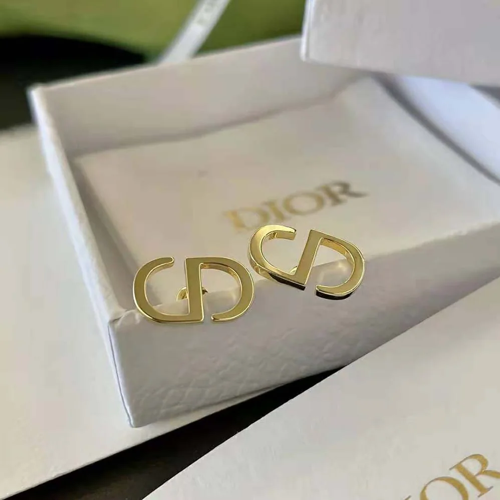 Dior Petit CD Studs Earrings Gold for Women in Finish Metal Dior Petit CD Studs Earrings Gold for Women in Finish Metal
