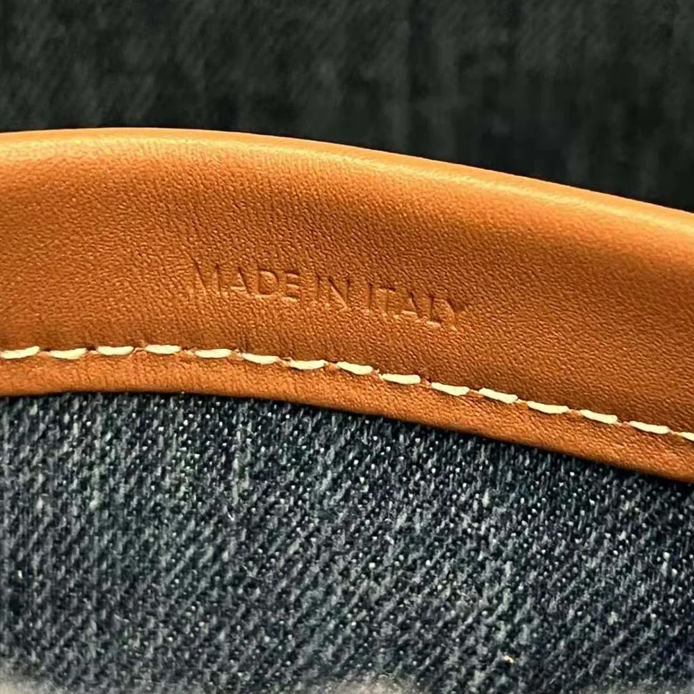 Celine Small Cabas Thais in Denim with Triomphe all for Women in over Embroidery and Calfskin Celine Small Cabas Thais in Denim with Triomphe all for Women in over Embroidery and Calfskin