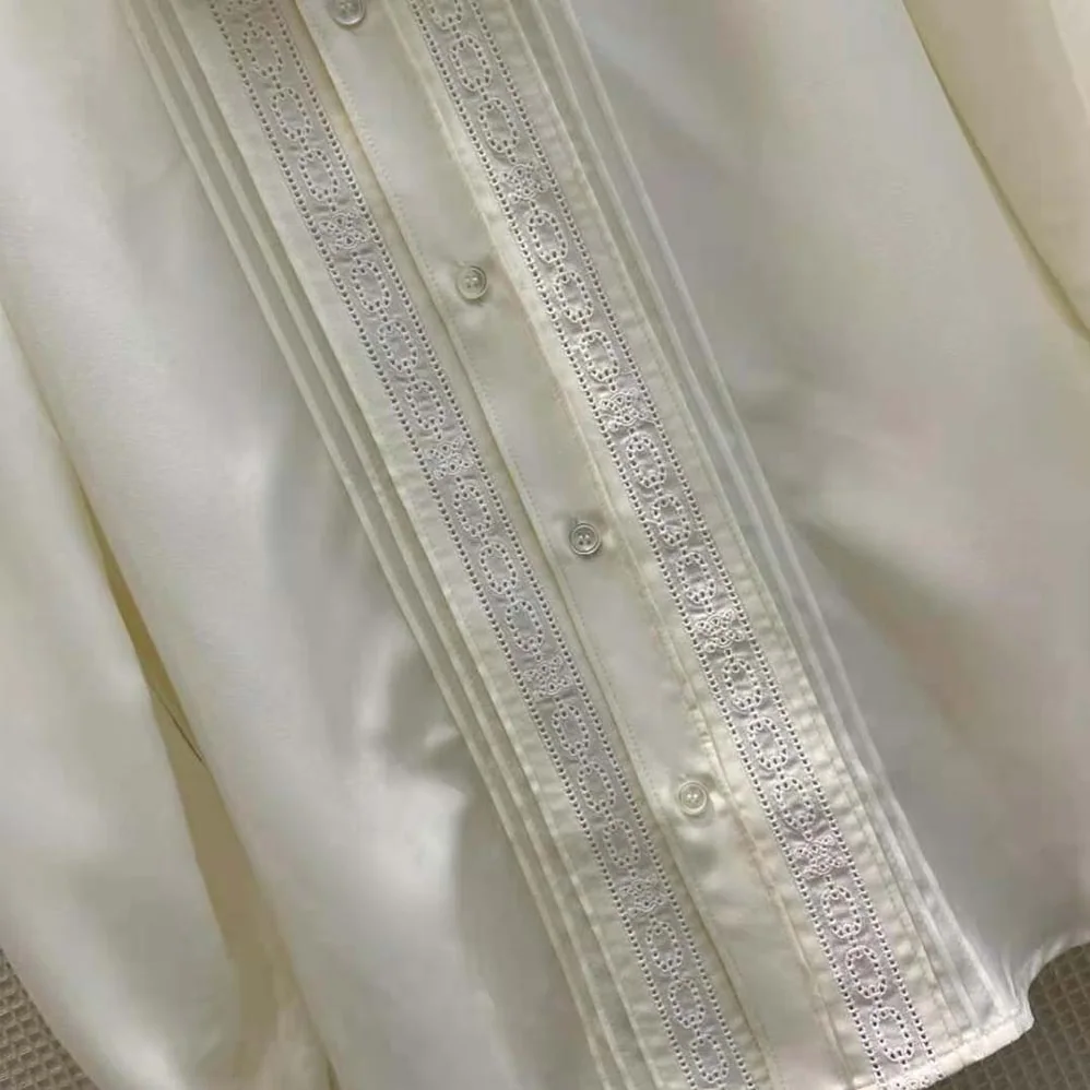 Celine Loose Shirt in Broderie Anglaise for Women Celine Loose Shirt in Broderie Anglaise for Women