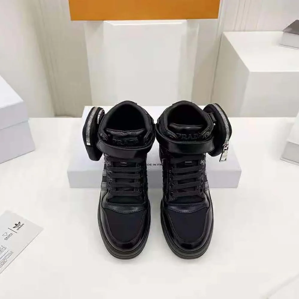 Prada Adidas for Prada Re-Nylon Forum High-Top Sneakers for Women in Black Prada Adidas for Prada Re-Nylon Forum High-Top Sneakers for Women in Black
