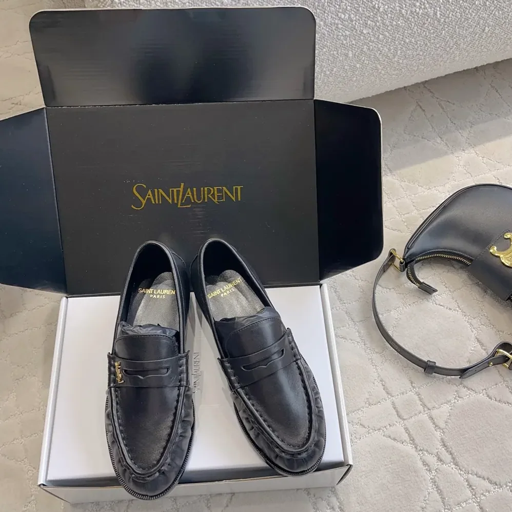 Saint Laurent YSL Le Loafer Supple in Matte Leather for Unisex in Black Saint Laurent YSL Le Loafer Supple in Matte Leather for Unisex in Black