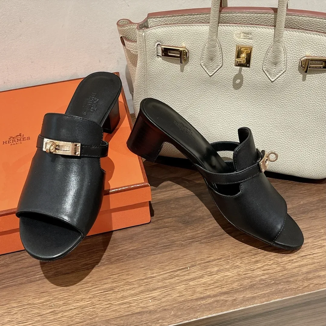Hermes Candy Sandal Black Hermes Candy Sandal Black