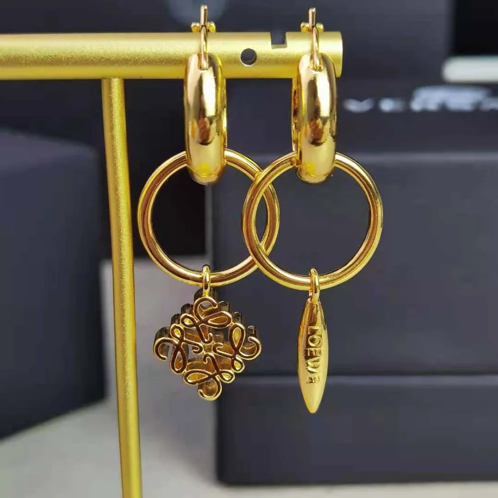Loewe Anagram Asymmetric Earrings for Women