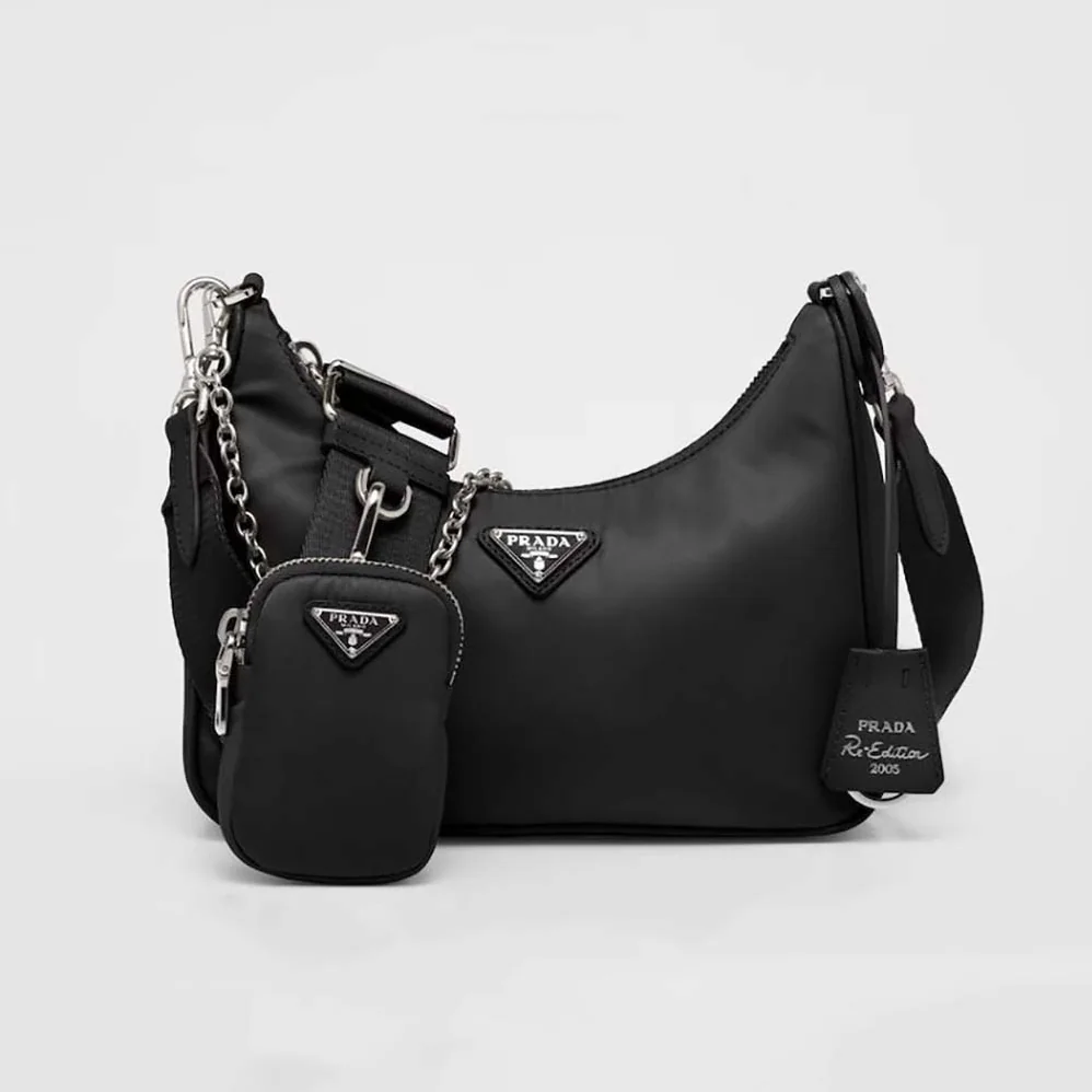 Prada Re-Edition 2005 Re-Nylon Bag for Women in Black