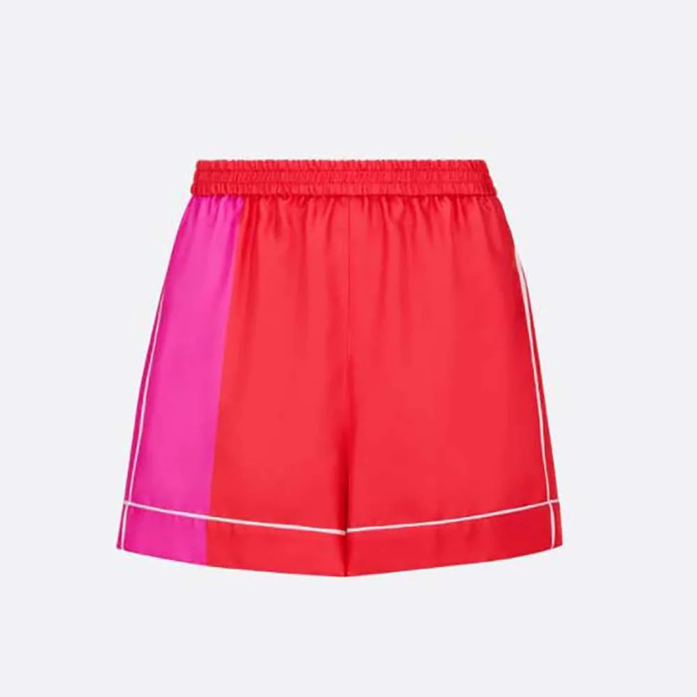 Dior Chez Moi Shorts Bright Pink and Pink Silk Twill for Women