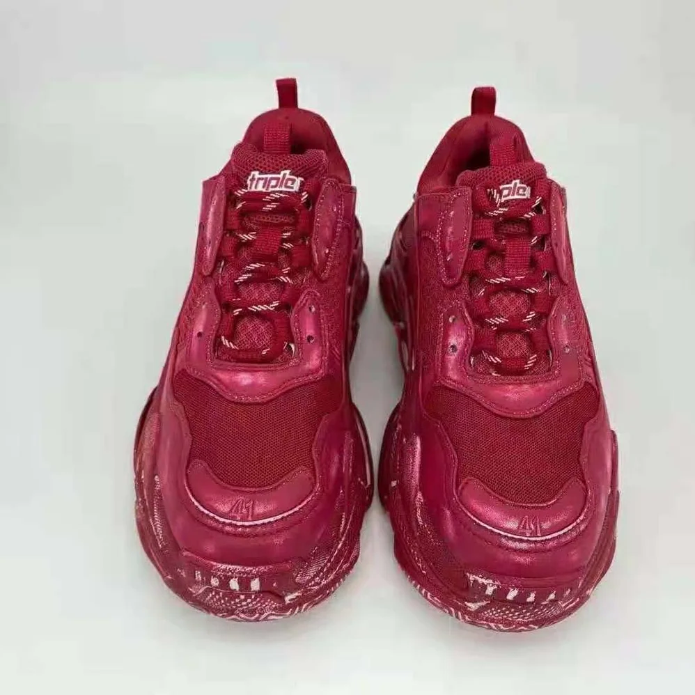 Balenciaga Triple S Faded Sneaker in Red for Women