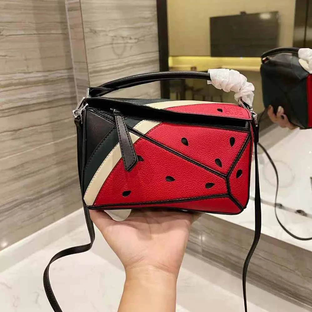 Loewe Watermelon Mini Puzzle Bag in Classic Calfskin for Women Loewe Watermelon Mini Puzzle Bag in Classic Calfskin for Women