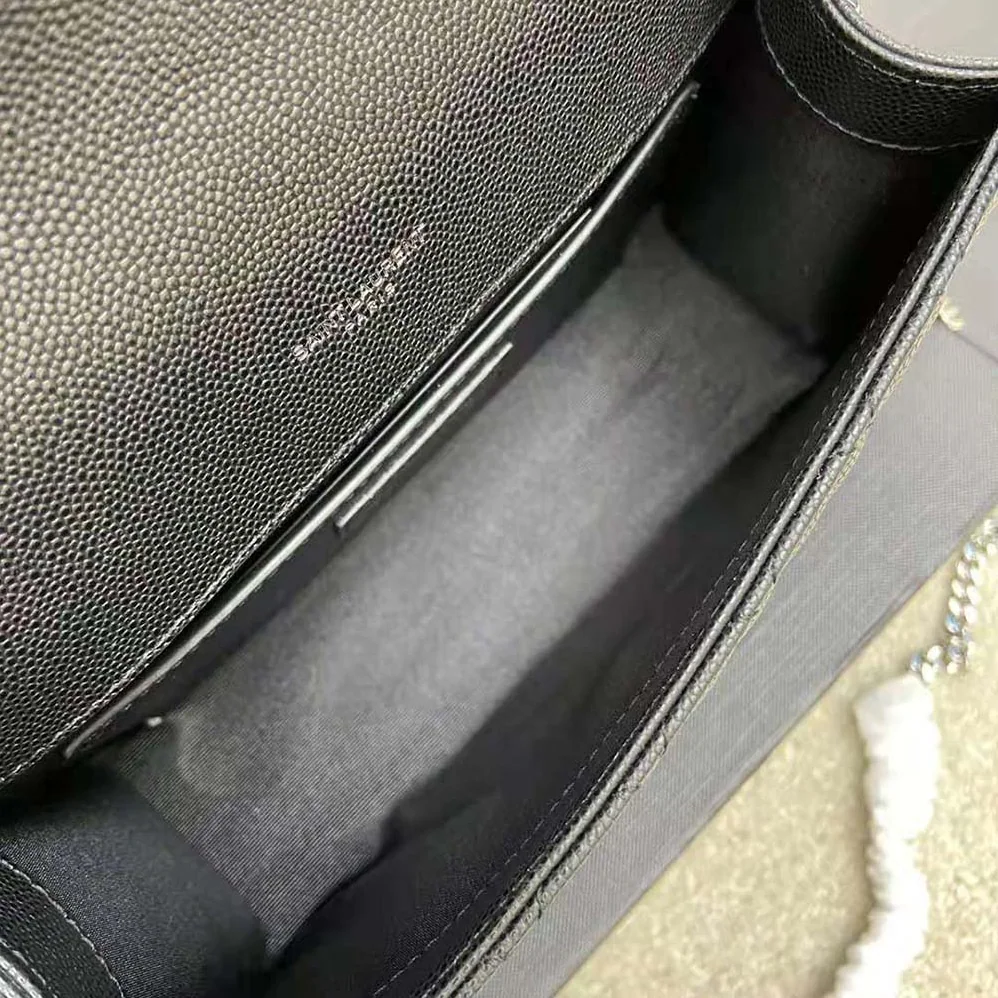 Saint Laurent YSL Envelope Small Bag in Mix Matelasse Grain DE Poudre Embossed Leather for Women