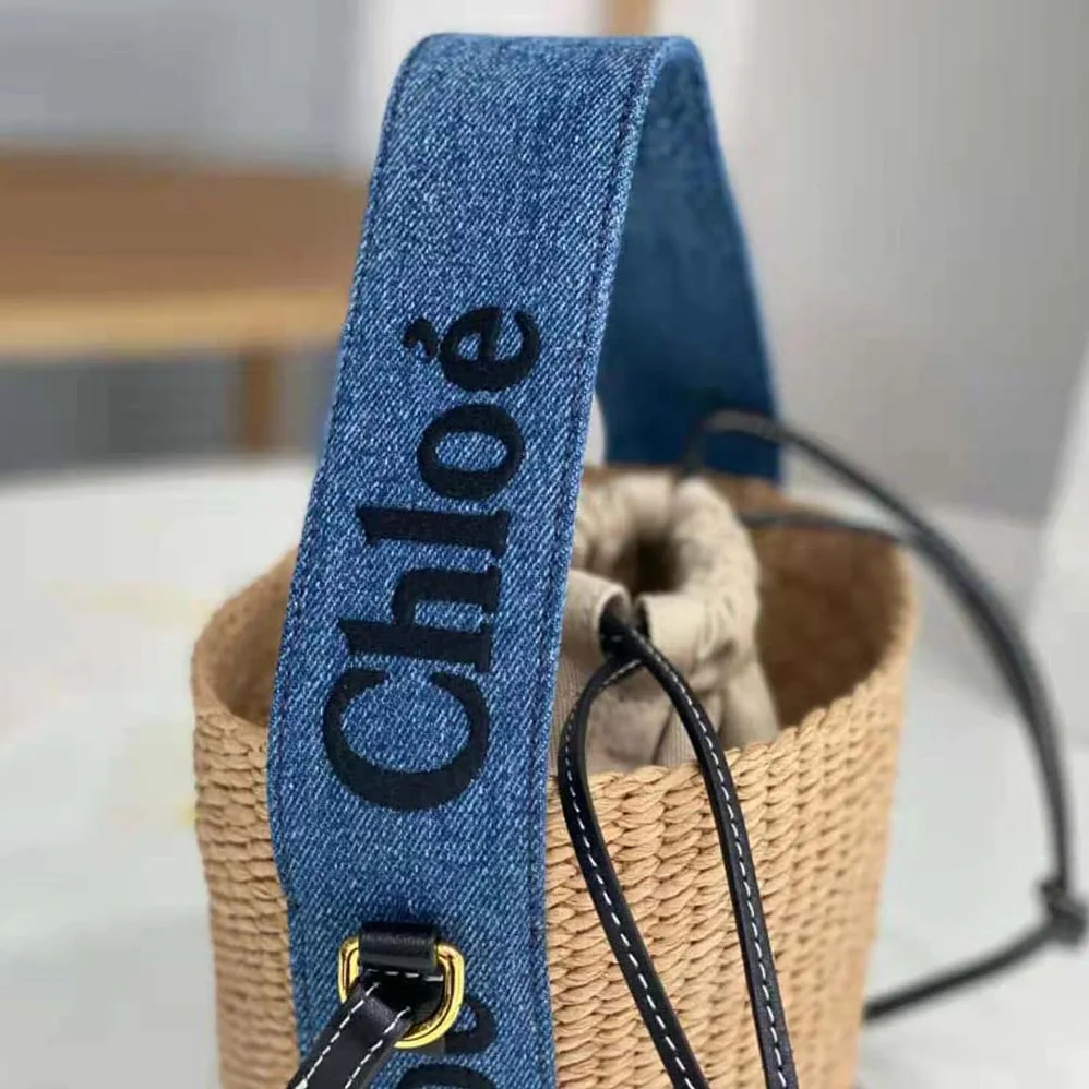 Chloe Small Woody Basket for Women in Navy