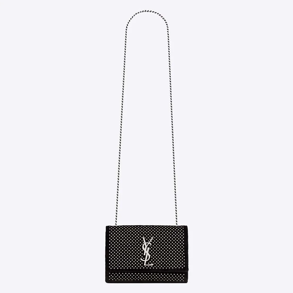 Saint Laurent YSL Kate Small Chain Bag in Velvet and Rhinestones for Women Saint Laurent YSL Kate Small Chain Bag in Velvet and Rhinestones for Women