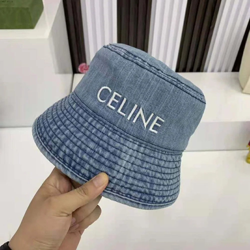 Celine Bucket Hat in Denim for Women in Blue