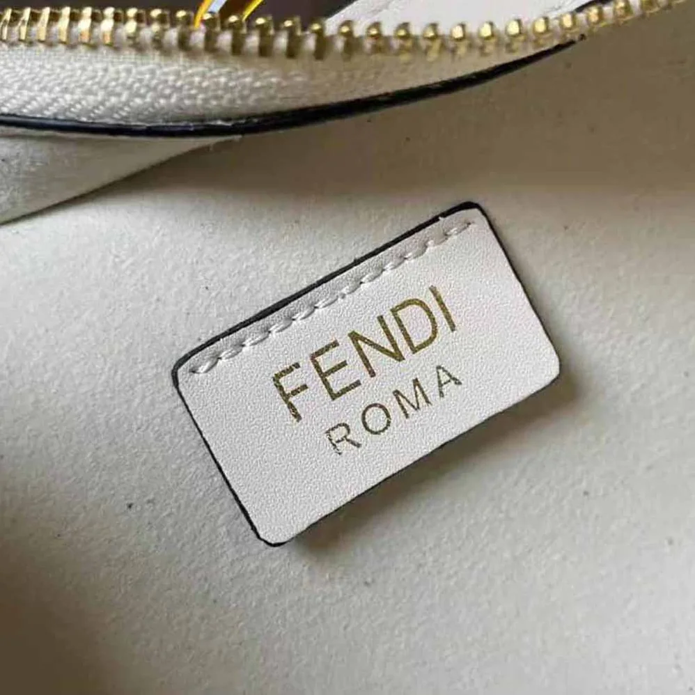 Fendi O'Lock Swing Camellia Leather Pouch for Women Fendi O'Lock Swing Camellia Leather Pouch for Women