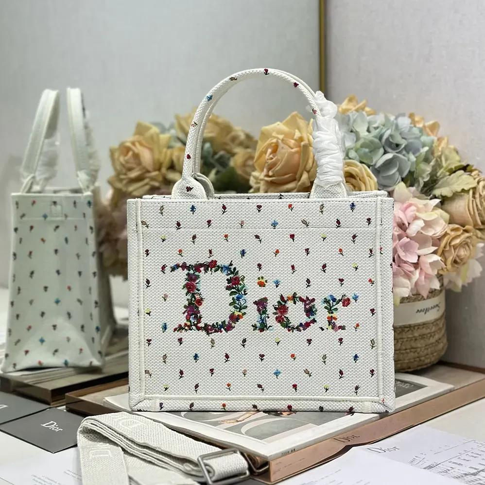 Dior Dioramour Small Dior Book Tote with Strap for Women Dior Dioramour Small Dior Book Tote with Strap for Women