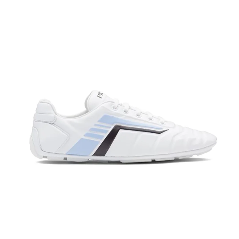 Prada Rev Leather Sneakers for Women in White Prada Rev Leather Sneakers for Women in White